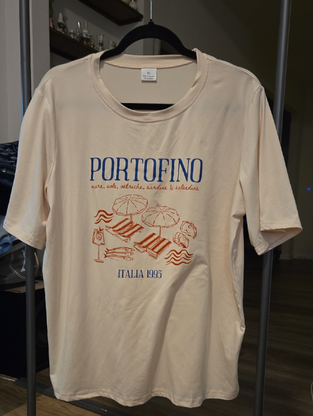 SHEIN Cream Portofino Graphic T-shirt